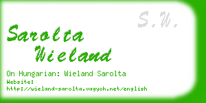 sarolta wieland business card